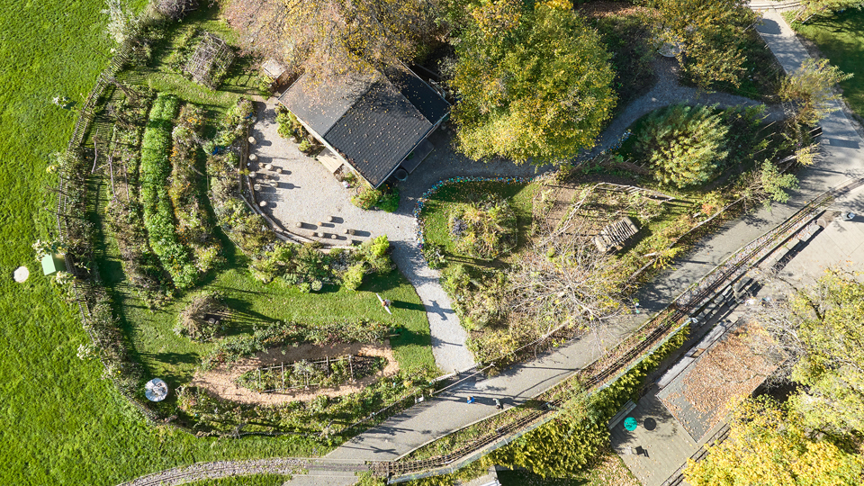 Das Gurtengärtli aus der Vogelperspektive