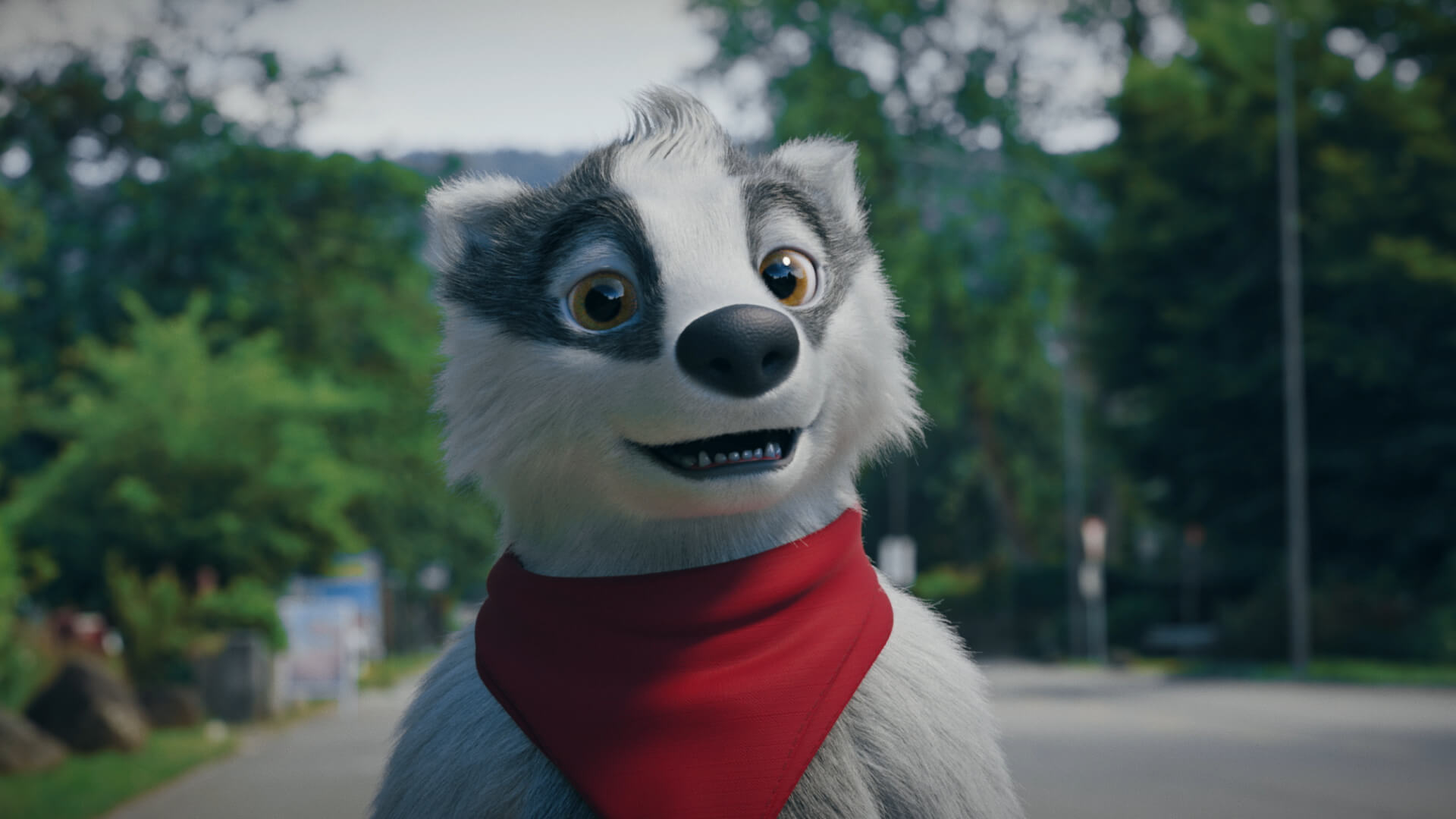 Eine Portraitaufnahme von Max dem Dachs.