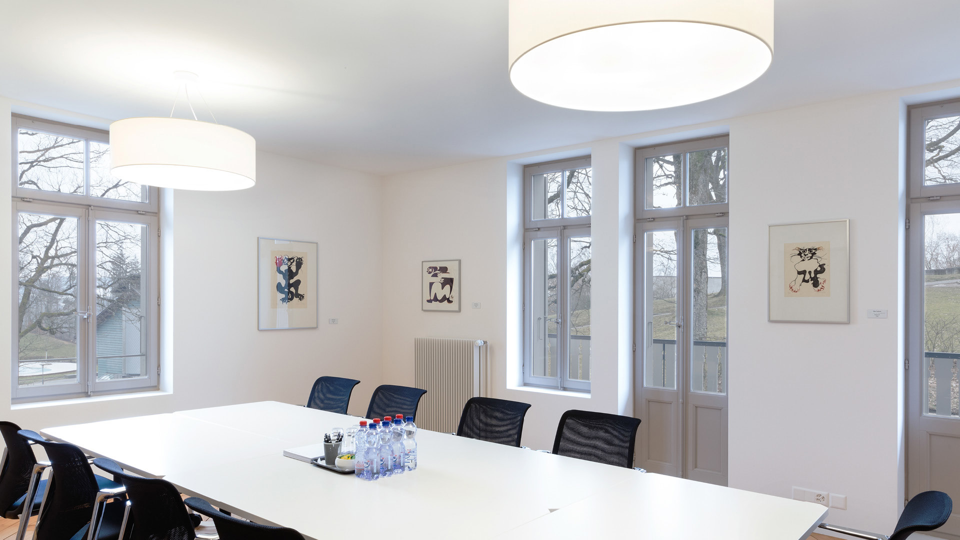 Kunst in Seminarräumen von: Ueli Berger, Silvia Gertsch, Alfred Hofkunst, Schang Hutter, Rolf Iseli, Rudolf Mumprecht, Otto Tschumi