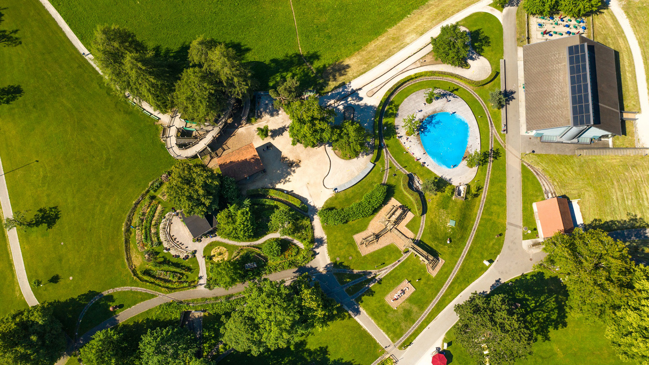 Der Spielpark aus Vogelperspektive