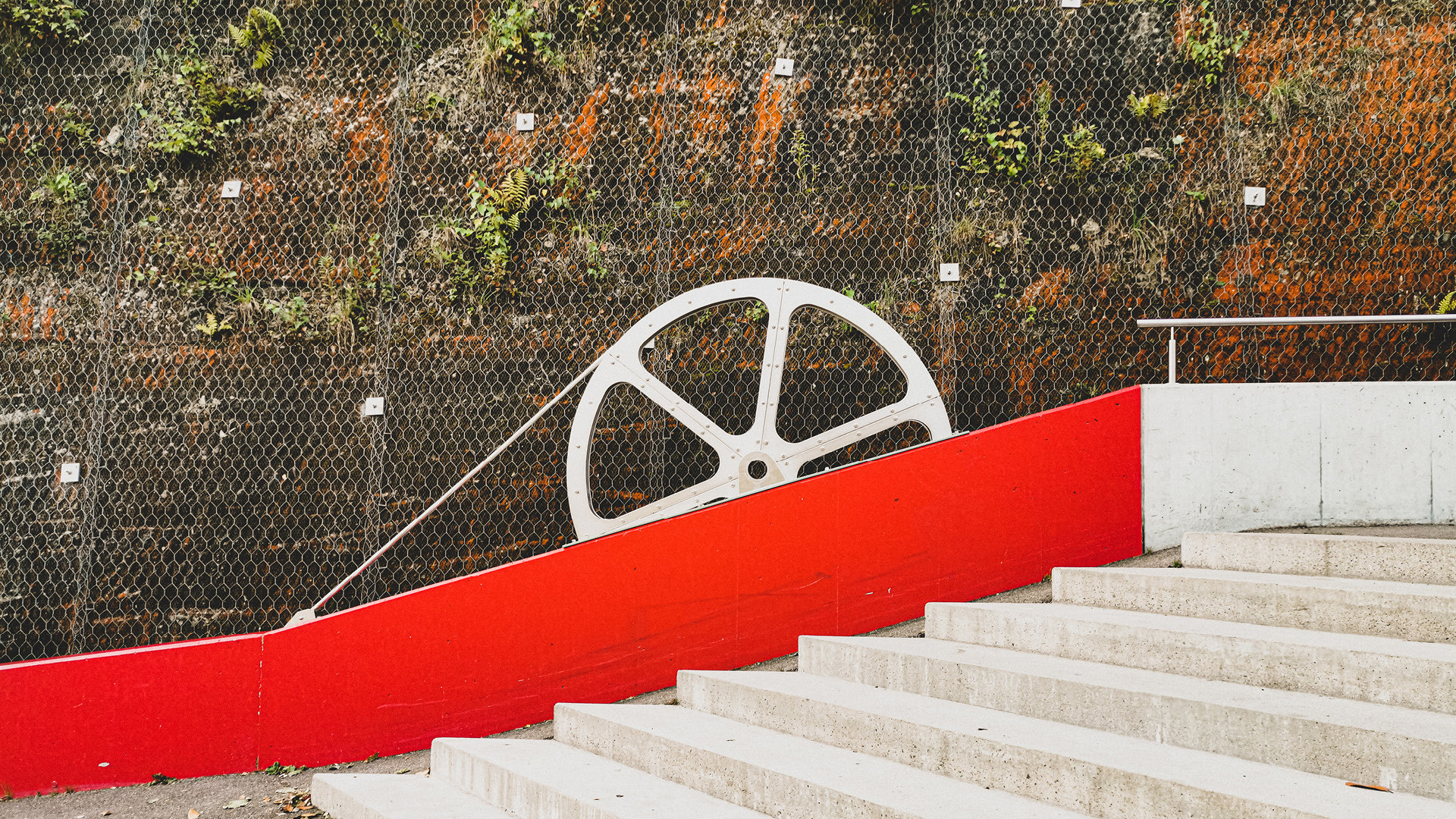 Treppe bei Eingang Gurtenbahn in Wabern