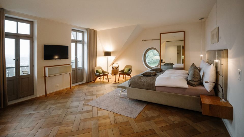 Das Hotelzimmer äuä im Kulm-Gebäude.