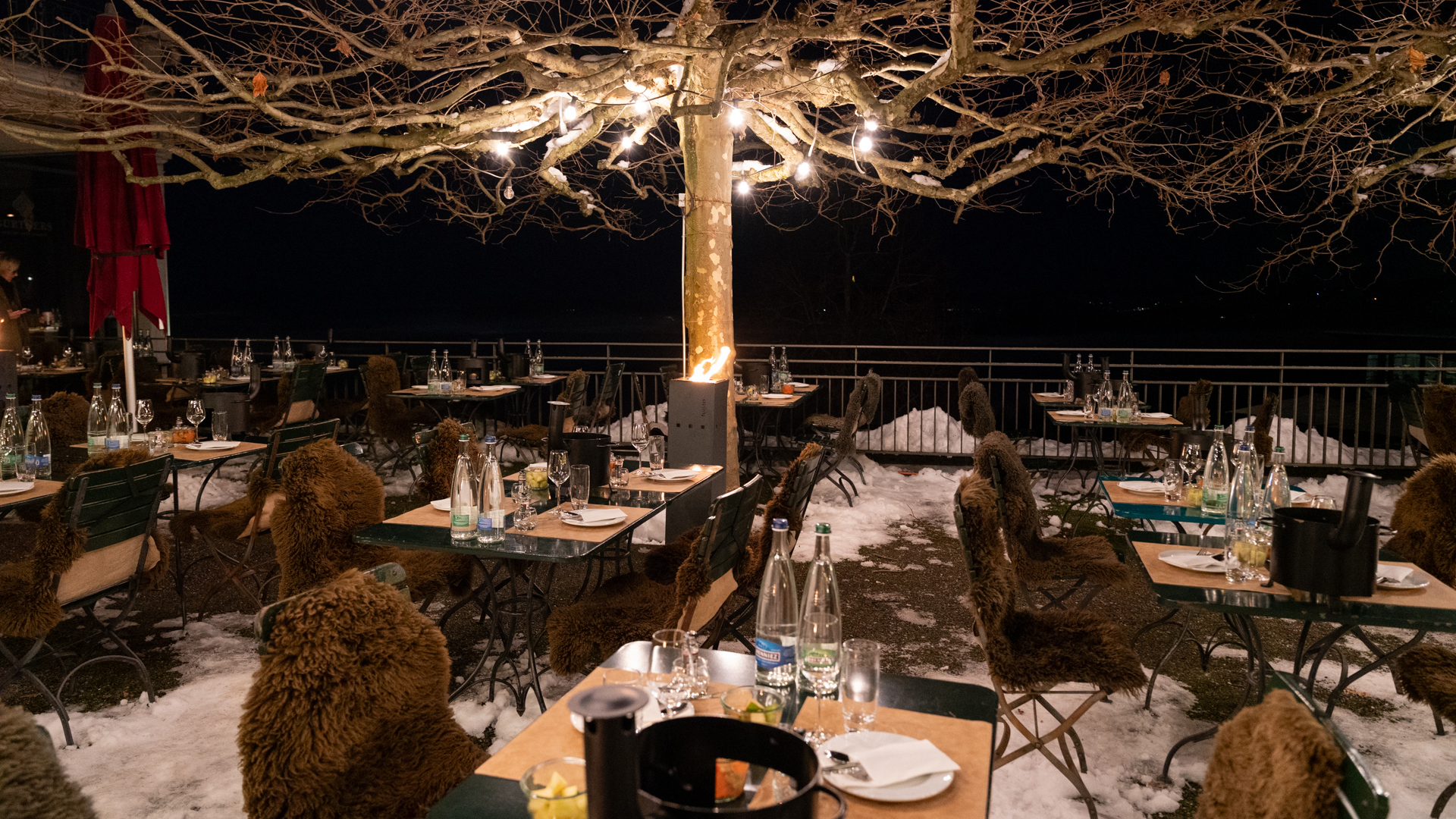 Outdoor Fondue auf der Terrasse vom Restaurant Gurtners