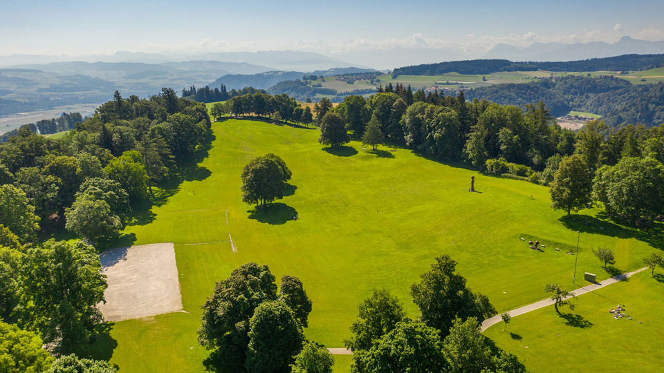 Die Gurtenwiese aus der Vogelperspektive